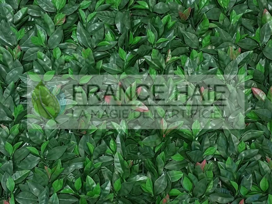 Feuillage imitation Laurier rouge – Prix à partir de 40 € TTC le m²